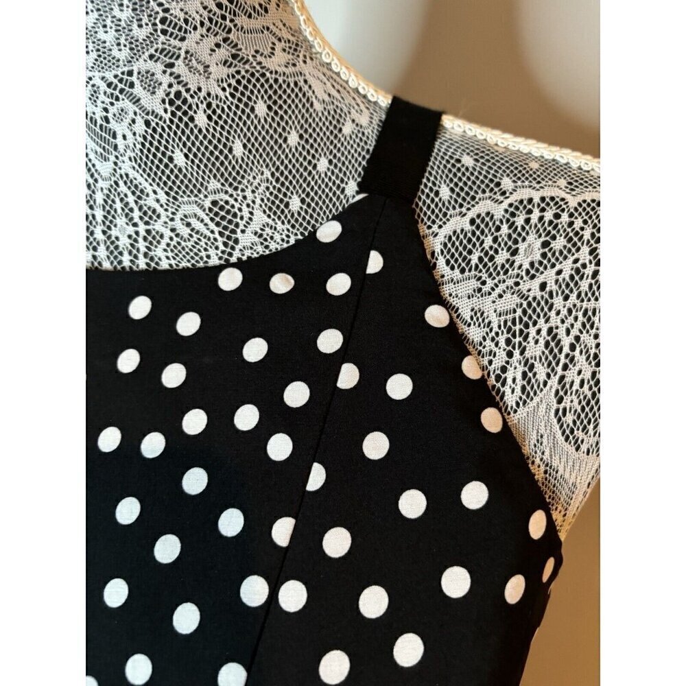 Saks Fifth Avenue Black And White Handkerchief Fairy Flowy Maxi Dress Small - Picture 7 of 8